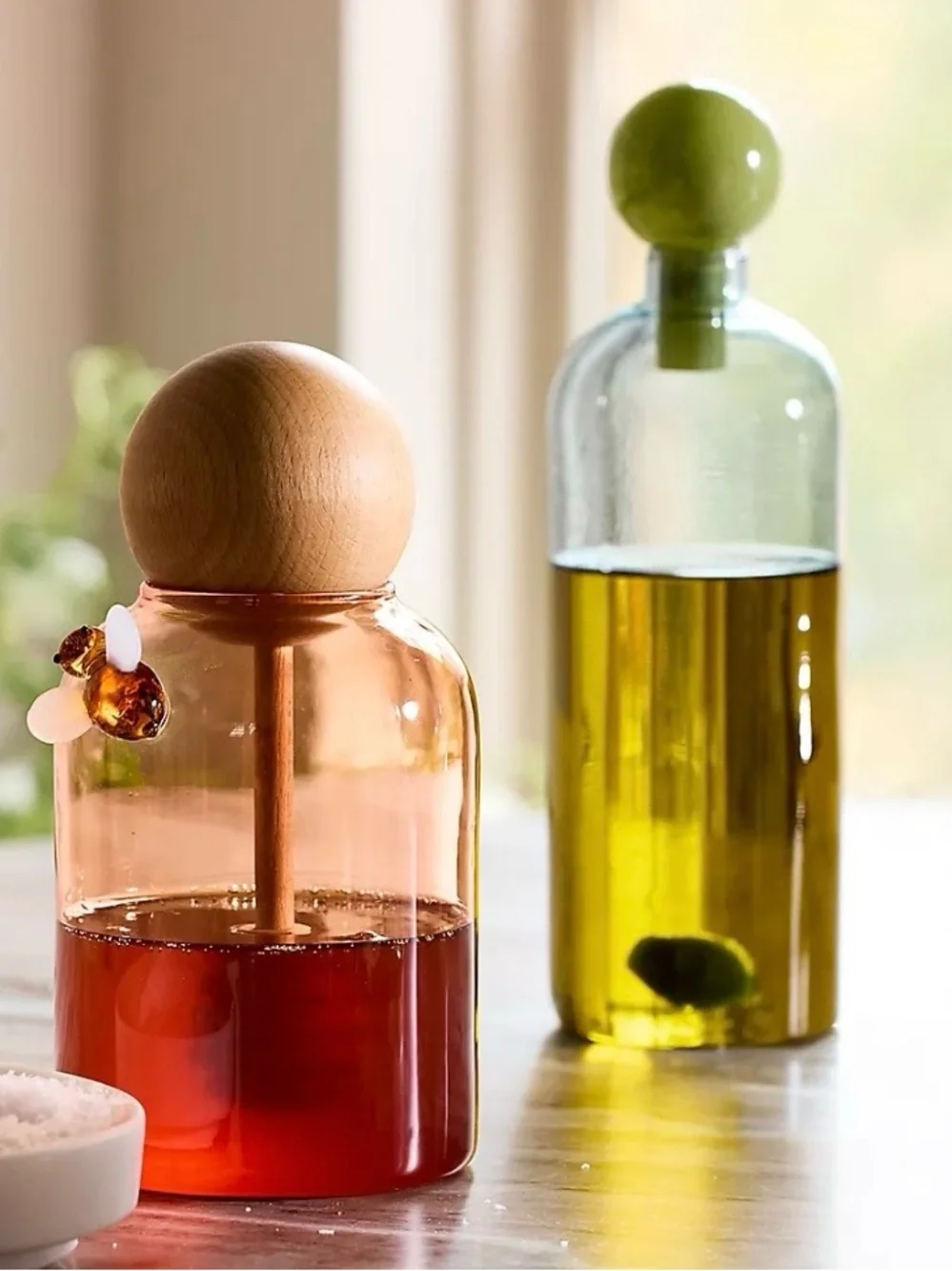 Anthropologie Catania Glass Olive Oil Cruet NWT